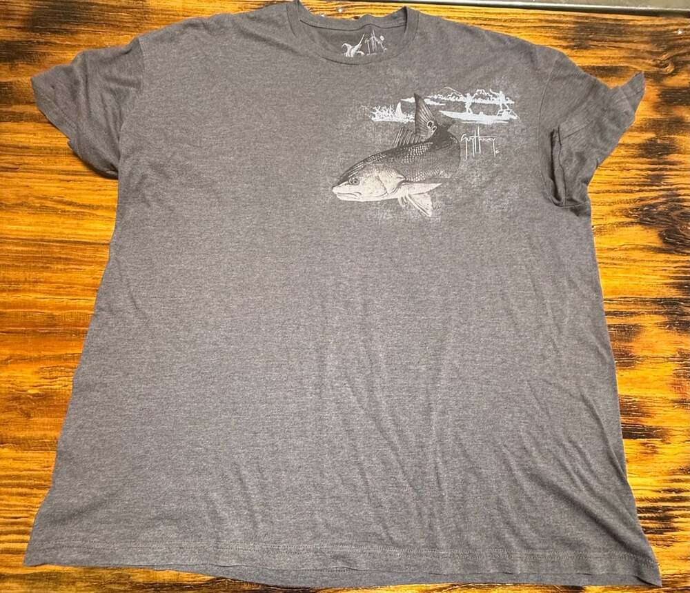 Guy Harvey Redfish Fishing Graphic T-Shirt